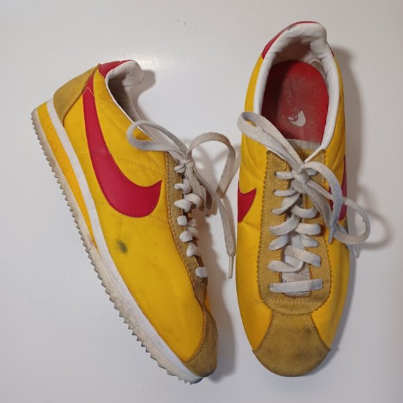 Nike Other - Nike Retro Yellow Gold Red Nike Cortez 10